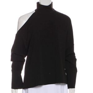 ‎TIBI One-Shoulder Long Sleeve Black Top sz S